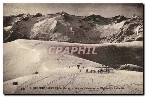 Superbagneres Ansichtskarte AK Vue du plateau et la chaine des Pyrenees