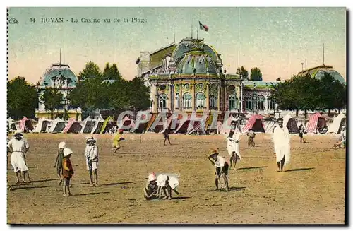 Royan Ansichtskarte AK Le casino vu de la plage (enfants)