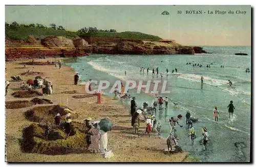 Royan Ansichtskarte AK La plage du Chay