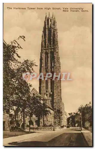 Etas Unis - United States - USA - New Haven Conneticut - The Harkness Tower from High Street 1928 -