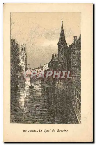 Belgique - Belgien - Belgium - Bruges - Brugge - Le Quai du Rosaire - Cartes postales