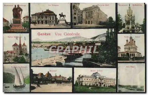 Suisse - Schweiz - Geneve - Geneva - Vue Generale - Cartes postales