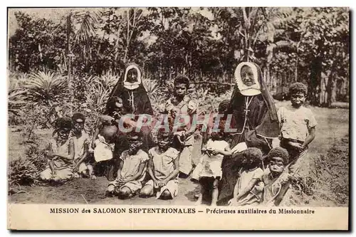 Mission de Salomon Septentrionales - Precieuses auxiliaires du Missionaire - enfant - children paint