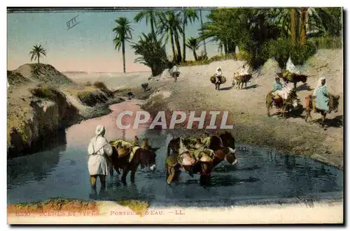 Afrique - Algerie - Africa - Algeria - Scene et Types - Porteeurs D&#39Eau - ane - donkey - Cartes postales