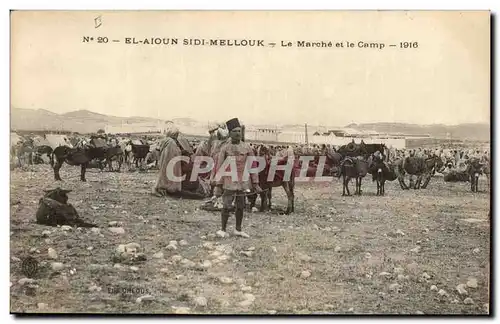 Afrique - Algerie - Africa - Algeria - El Aioun Sidi Mellouk - Le Marche et le Camp 1916 - Cartes postales