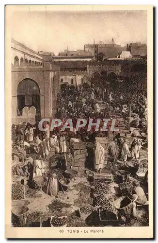 Afrique - Tunisie - Africa - Tunis - Le Marche - Cartes postales