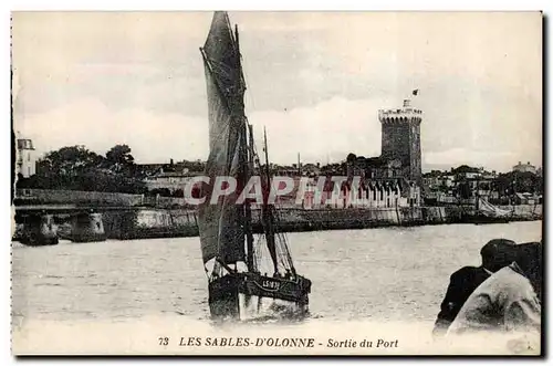 SAbles d&#39olonne Ansichtskarte AK Sortie du port (bateau)