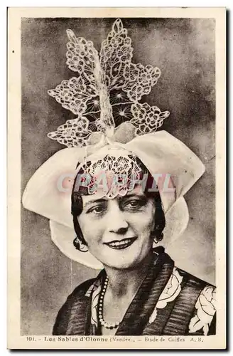 SAbles d'olonne Cartes postales Etude des coiffes (folklore costume)