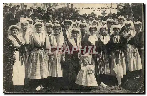 SAbles d'olonne Cartes postales Societe chorale mixte La Fauvette (folklore coiffes costumes chorale musique)