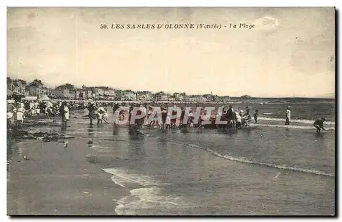 SAbles d'olonne Cartes postales La plage (enfants)