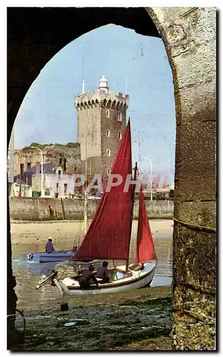 Cartes postales Sables d'olonne L'entree du port et la tour d'Arundel