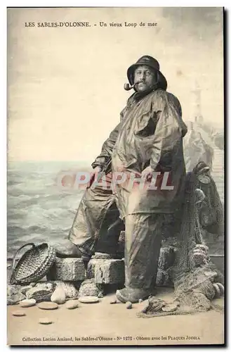 Les SAbles d&#39olonne Ansichtskarte AK Un vieux loup de mer TOP (metiers peche pecheur)