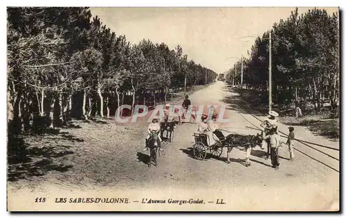 Les SAbles d&#39olonne Ansichtskarte AK L&#39avenue Georges Godet (ane donkey mule)