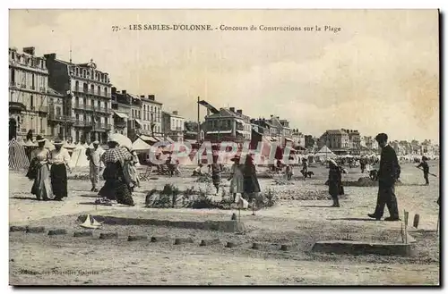 Les SAbles d&#39olonne Cartes postales Concours de constructions sur la plage