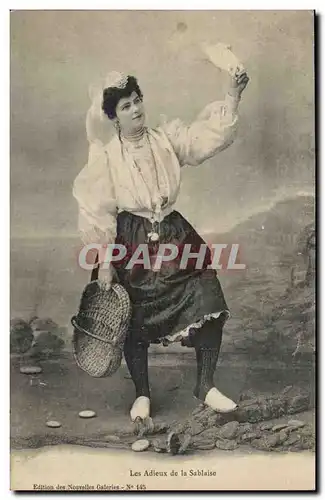 Les SAbles d'olonne Cartes postales Les adieux de la SAblaise (folklore costume)
