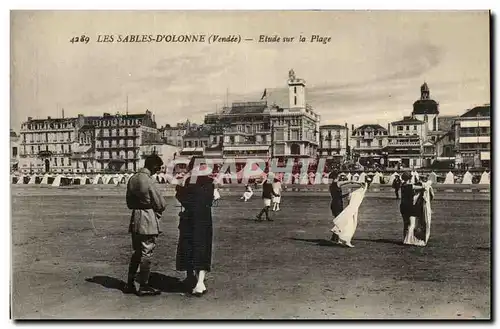 Les SAbles d&#39olonne Cartes postales Etude sur la plage