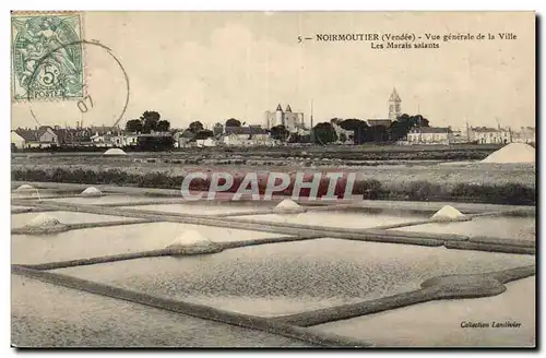 Noirmoutier Ansichtskarte AK Vue generale de la ville Les marais salants