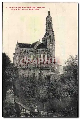 Saint Laurent sur Sevre Cartes postales chevet de l'eglise paroissiale
