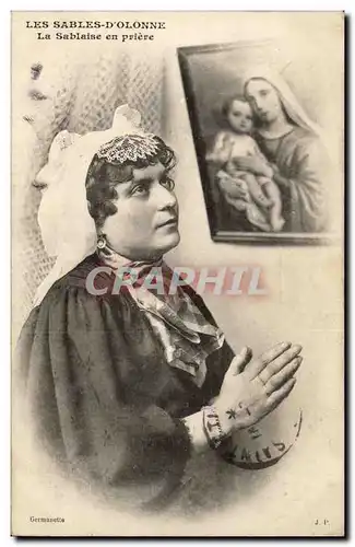 Les SAbles d'olonne Cartes postales La SAblaise en priere (folklore)