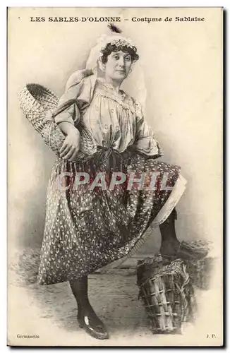 Sables d'olonne Ansichtskarte AK Costume de sablaise (folklore costume)