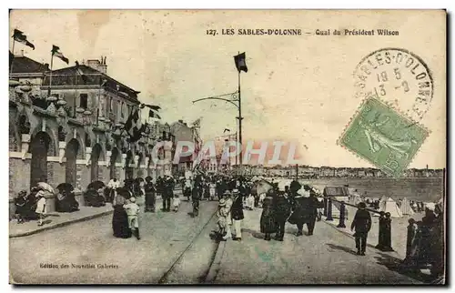 Ansichtskarte AK Les Sables d&#39olonne Quai du president Wilson