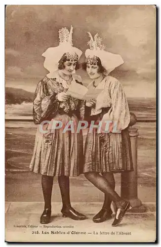 Cartes postales Les Sables d'olonne Sablaises La lettre de l'absent ( folklore costume )