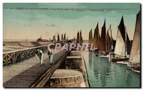 Cartes postales Sables d'olonne La rentree des bateaux sardiniers