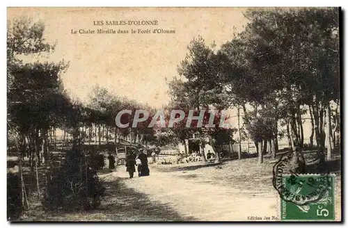 Cartes postales Sables d'olonne Le chalet Mireille dans la foret d4olonne