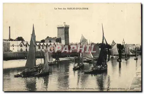 Ansichtskarte AK Sables d&#39olonne Le port (bateaux)