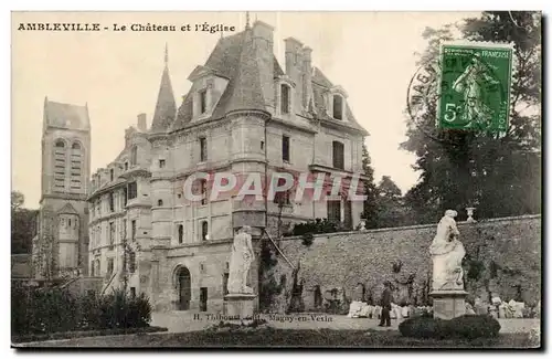 Ambleville Ansichtskarte AK Le chateau et l&#39eglise