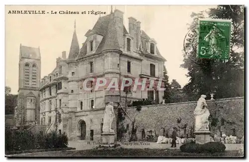 Ambleville Cartes postales Le chateau et l'eglise