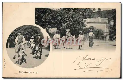 Montmorency Cartes postales Ane doneky mule et enfants