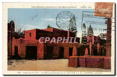 Cartes postales Exposition coloniale internationale Paris 1931 palais de l&#39AoF