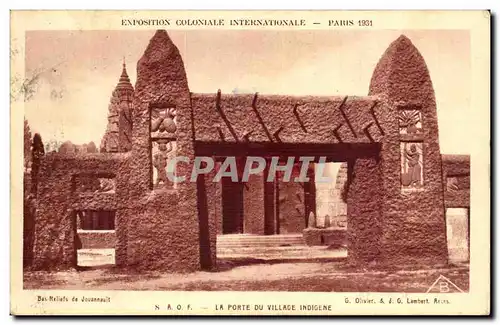 Ansichtskarte AK Exposition coloniale internationale Paris 1931 la porte du village indigene