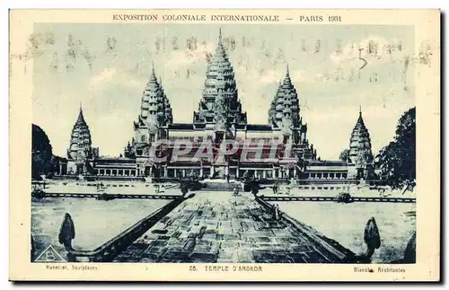 Cartes postales Exposition coloniale internationale Paris 1931 TEmple d&#39Angkor