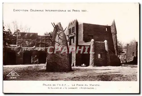 Cartes postales Exposition coloniale internationale Paris 1931 Palais de l&#39AoF La place du marche