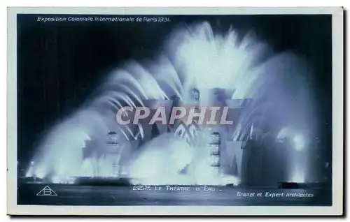 Cartes postales Exposition coloniale internationale Paris 1931 le theatre d&#39eau Granet