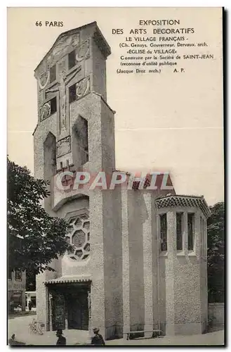 Cartes postales Exposition internationale des Arts decoratifs 1925 Le village francais Eglise de village