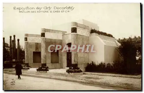 Cartes postales Pavillon des Arts Decoratifs 1925 Pavillon des Editions Cres et Cie