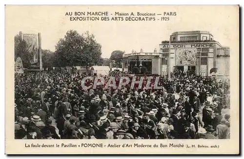 Cartes postales Pavillon des Arts Decoratifs 1925 La foule devant le pavillon Pomone atelier d&#39art moderne du