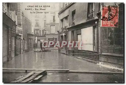 Crue de la Seine Paris Cartes postales Rue Mazet 30 janvier 1910