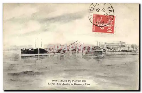 Crue de la Seine Paris Cartes postales Le port de la chambre de commerce d&#39Ivry
