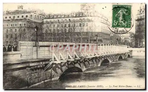 Crue de la Seine Paris Ansichtskarte AK Inondations Le pont Notre Dame