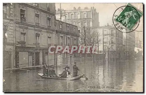 Crue de la Seine Paris Ansichtskarte AK Inondations Clichy Demenagement des habitants Rue Nationale