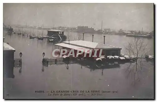 Crue de la Seine Paris Cartes postales Inondations La porte de Bercy