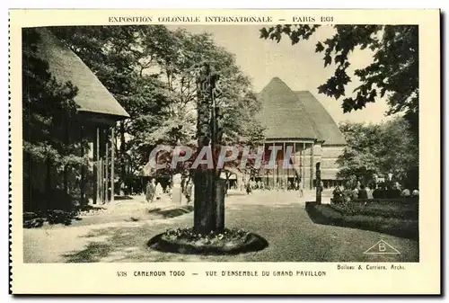 EXposition coloniale internationale Paris 1931 CAmeroun Togo Vue d&#39ensemble du grand pavillon