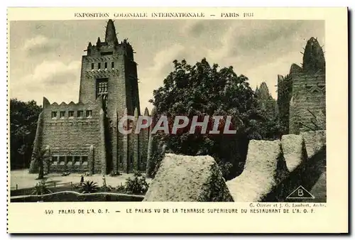 EXposition coloniale internationale Paris 1931 Le palais vu de la terrasse superieure du restaurant