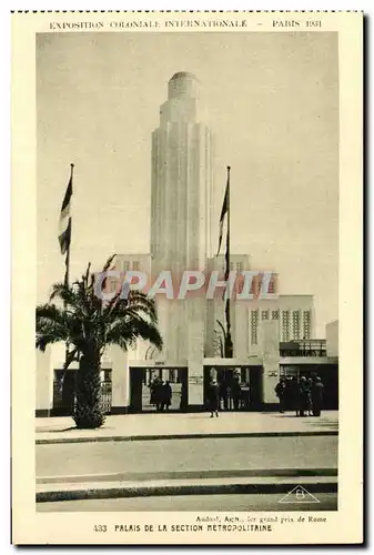 EXposition coloniale internationale Paris 1931 Palais de la section metropolitaine