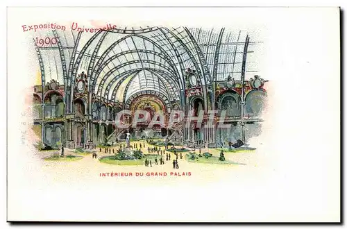 EXposition Universelle de 1900 Cartes postales Interieur du grand palais