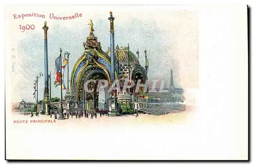 EXposition Universelle de 1900 Cartes postales Paris Porte principale